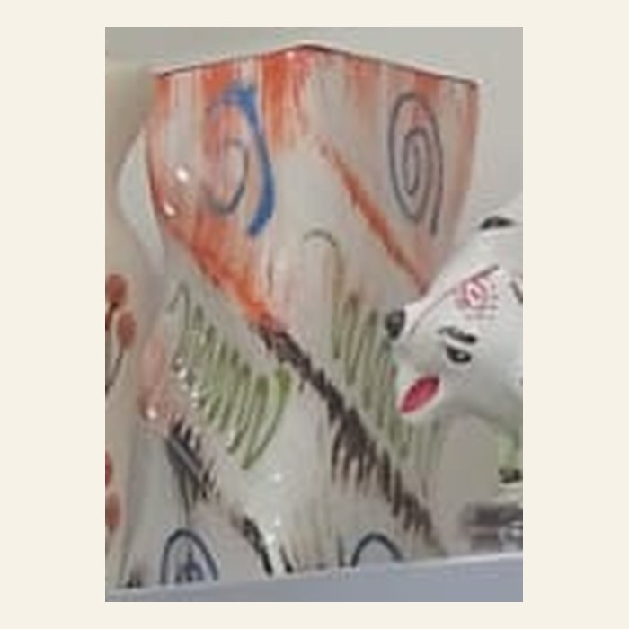 Twisted Ceramic Planter (Hand Printed)